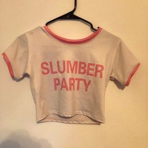 Slumber Party Crop Top Pink